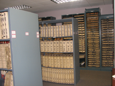 Image of records in storage